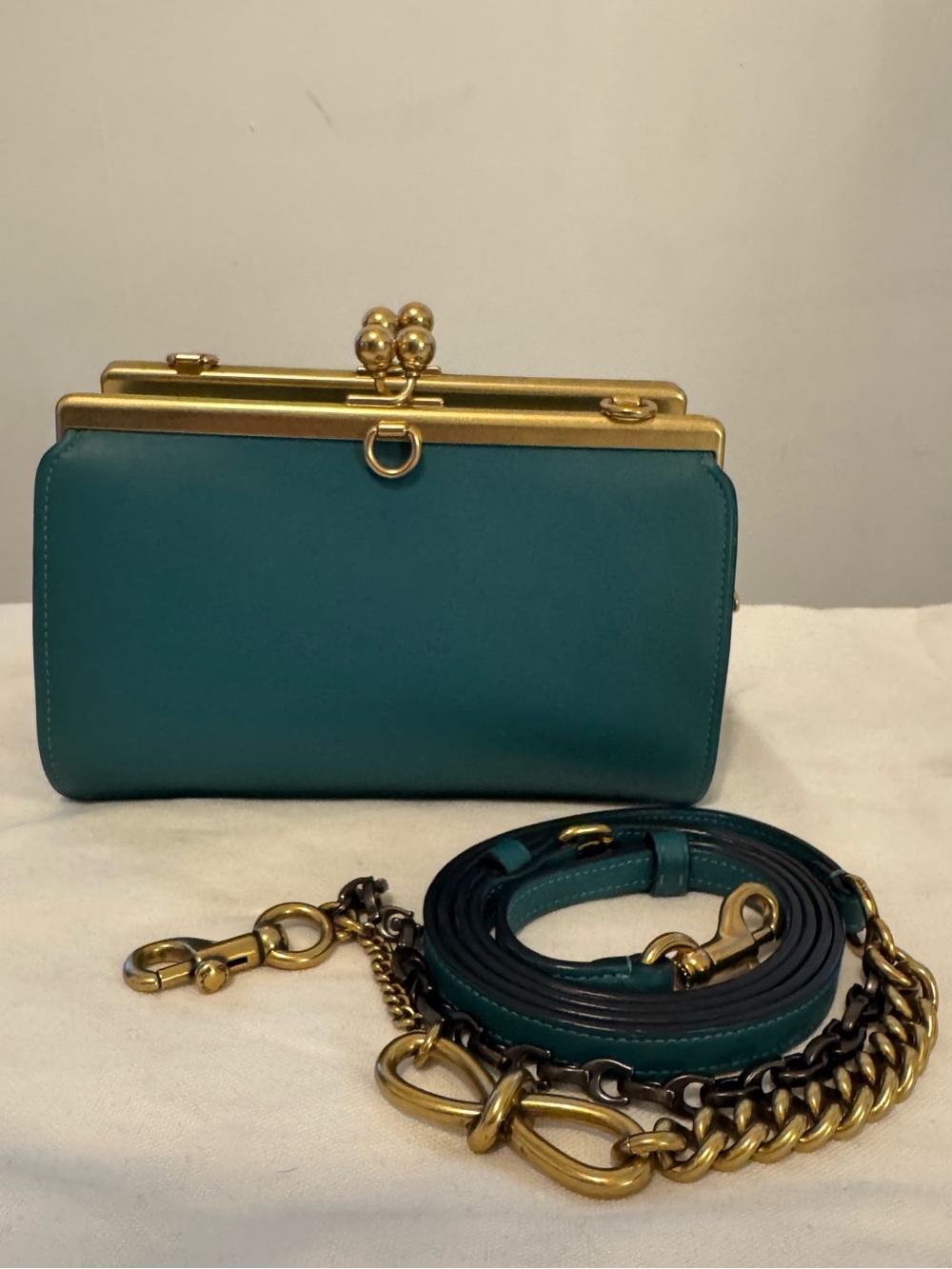 Coach Double Fram Bag 19 in Glovetanned Leather